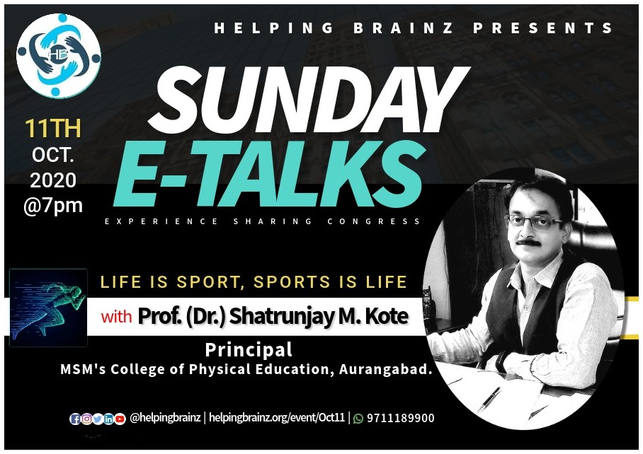 Prof. (Dr.) Shatrunjay Kote Sunday eTalk